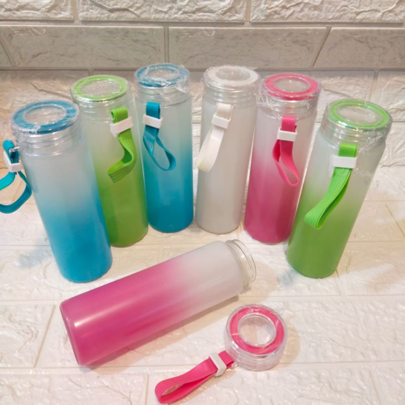 Jual BOTOL MINUM KACA MODEL GRADIASI 450ml TANPA DUS | Shopee Indonesia