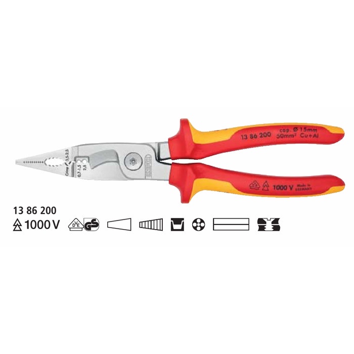 Jual Tang Potong Kabel Listrik 13 86 200 Pliers for Electrical ...