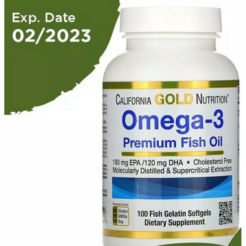 Jual CALIFORNIA GOLD OMEGA 3 100 softgels PREMIUM FISH OIL USA | Shopee ...