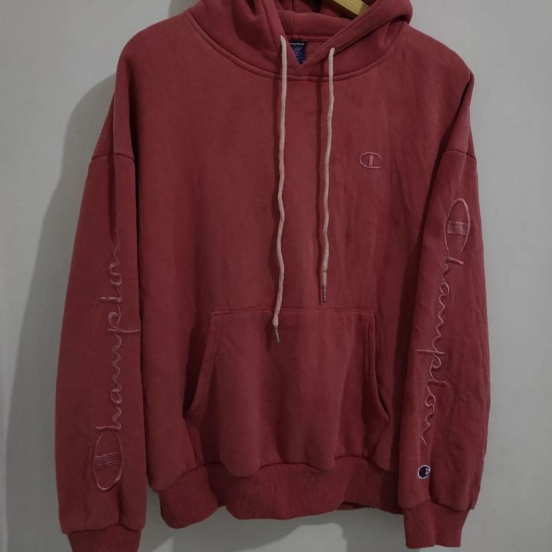 Champion spellout hoodie hot sale