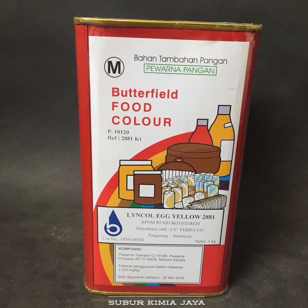 Jual Butterfield Food Coloring Egg Yellow / Pewarna makanan egg yellow