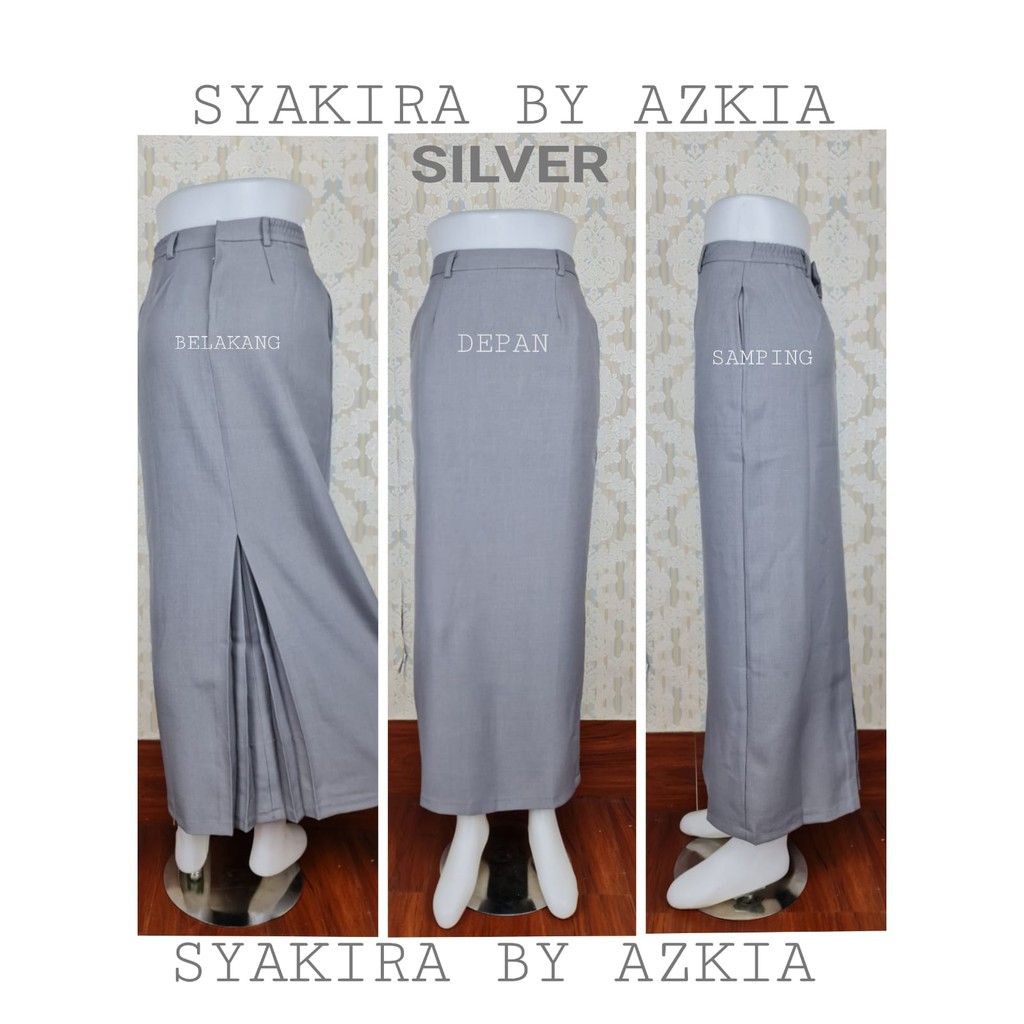 Jual Rok Span Syakira warna kuning-merah-Cokelat tua, Hitam, Putih ...
