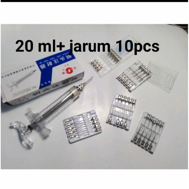 Jual SUNTIKAN Spuid syringe suntikan 20 ml bahan mika akrilik | Shopee ...