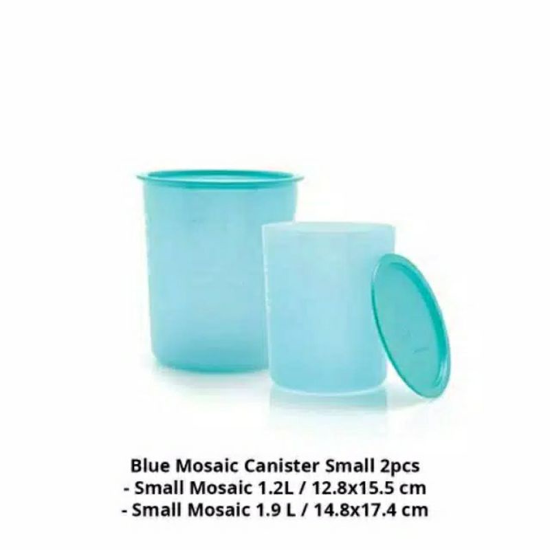 Jual Small mosaic canister (2pcs) / Toples mosaic by tupperware Shopee Indonesia