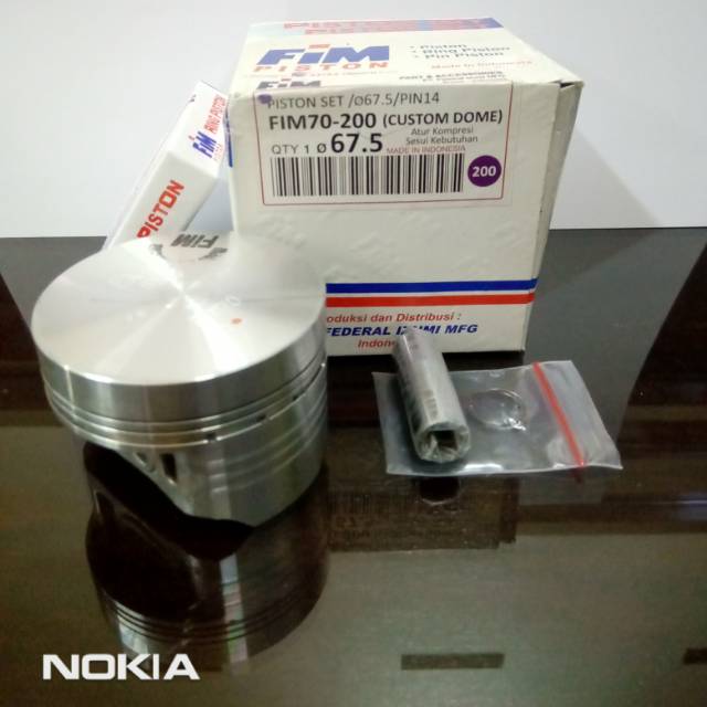 Jual piston set FIM 70 original 100% custom dome diameter 65,5 66 66,5 ...