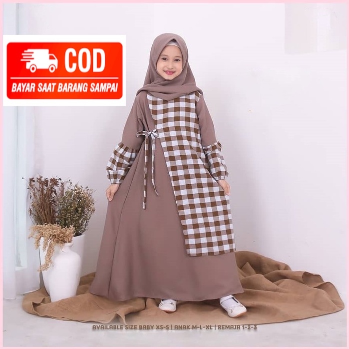 Jual MRA - Gamis Anak Usia 8-12 Tahun Rabya kids Model Gamis Anak