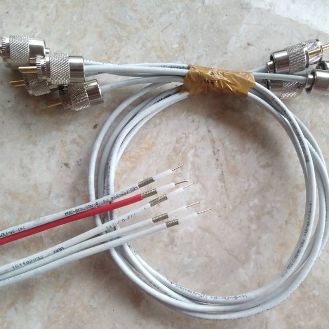 Jual Kabel teflon perak jumper untuk rig, ht, swr. panjang 85,5cm ...