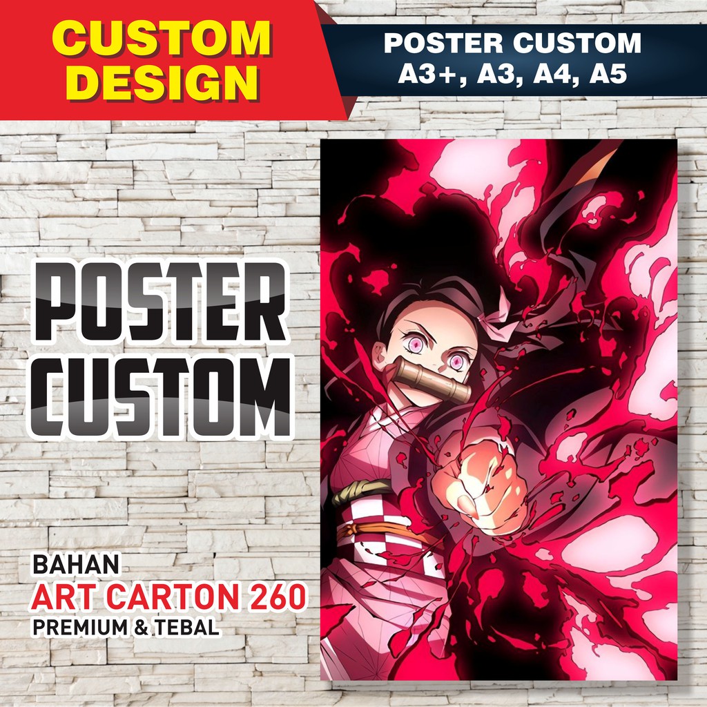 Jual Cetak Poster Anime / Poster Kpop / Poster Custom Desain Bebas