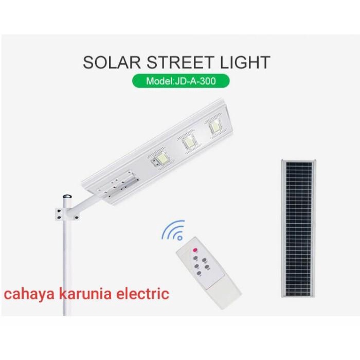Jual Lampu jalan PJU tenaga surya / solar cell 300 watt LED + remote ...