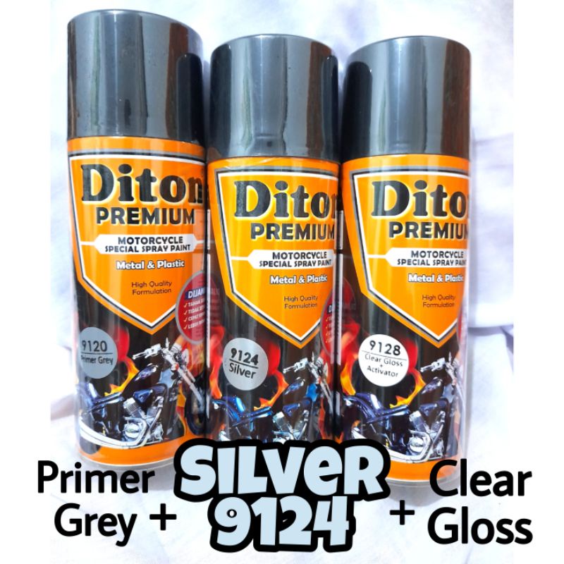 Jual PAKET Pilok Pilox DITON Premium Epoxy Primer Grey + Silver 9124 + Clear Shopee Indonesia