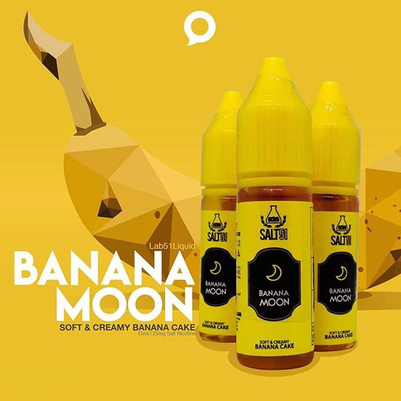 Jual BANANA MOON WHITE BLEND SALT NIC Liquid LAB51 AUTHENTIC 15ML 25mg ...