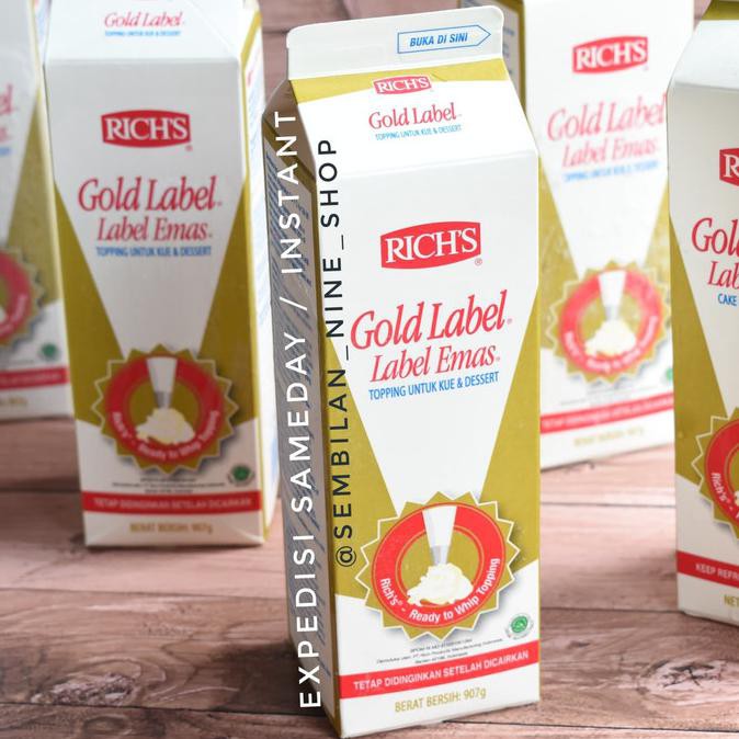 Jual BAHAN KUE RICHS GOLD LABEL NON DAIRY WHIPPING CREAM RICH 907 GRAM