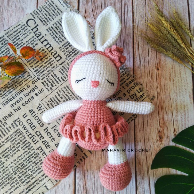 Jual Boneka Rajut Amigurumi Kelinci Princess Sofi Gendut | Shopee Indonesia
