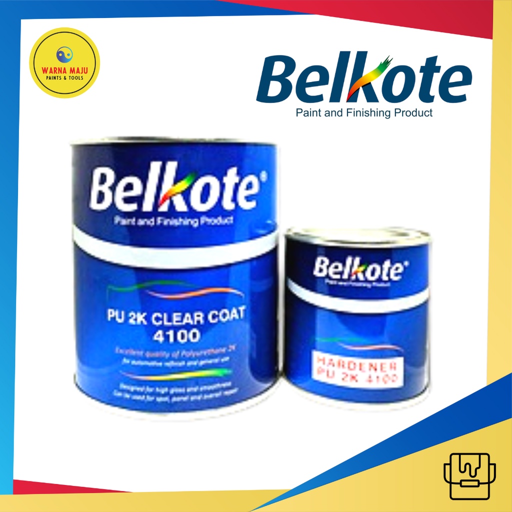 Jual Clear Belkote PU 2K 4100 + Hardener | Ukuran : 1 Liter | Shopee ...