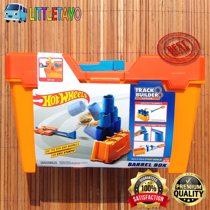 Jual HOTWHEELS STUNT BARREL BOX TRACK BUILDER SYSTEM PLAY SET ORIGINAL ...