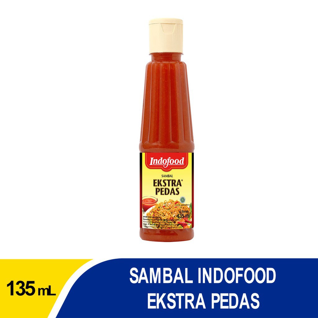 Jual Saos Sambal Indofood EXTRA PEDAS 135ml Saus Indofood Botol Kecil ...