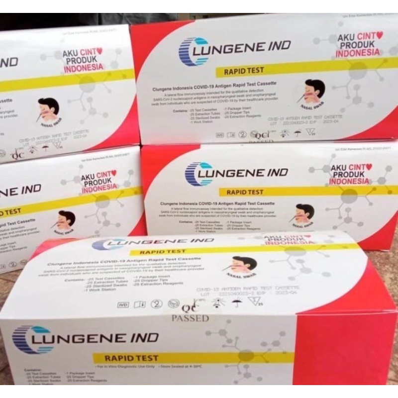 Jual Alat Rapid Test Swab Antigen Lungene 1 Box Isi 25 Ori | Shopee ...