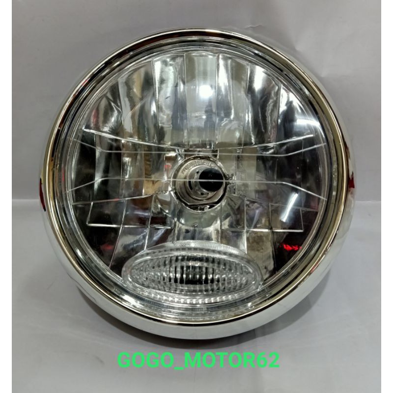 Jual Headlamp Lampu Depan Reflektor Kedok Batok Depan Vixion Bulat Old Lama Oval Hitam