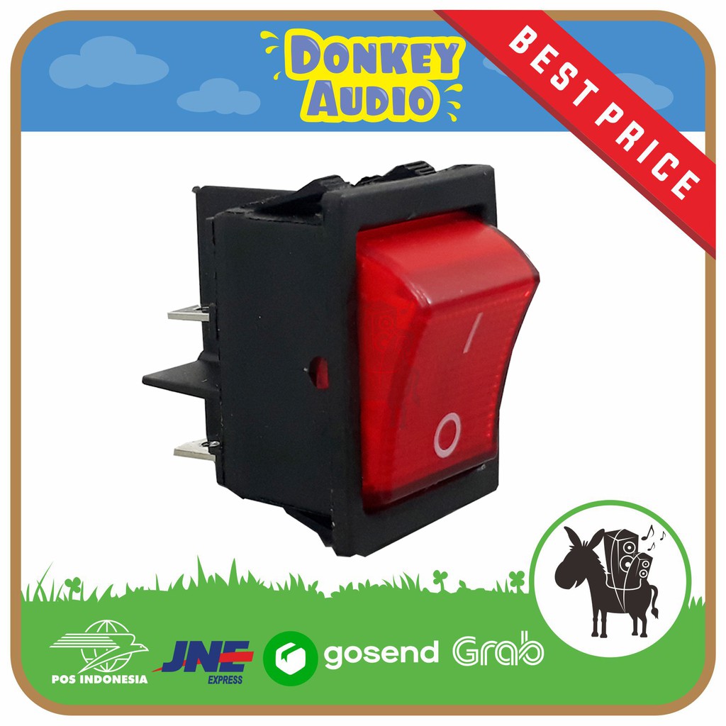 Jual SAKLAR ON OFF SWITCH POWER LAMPU MERAH BESAR | Shopee Indonesia