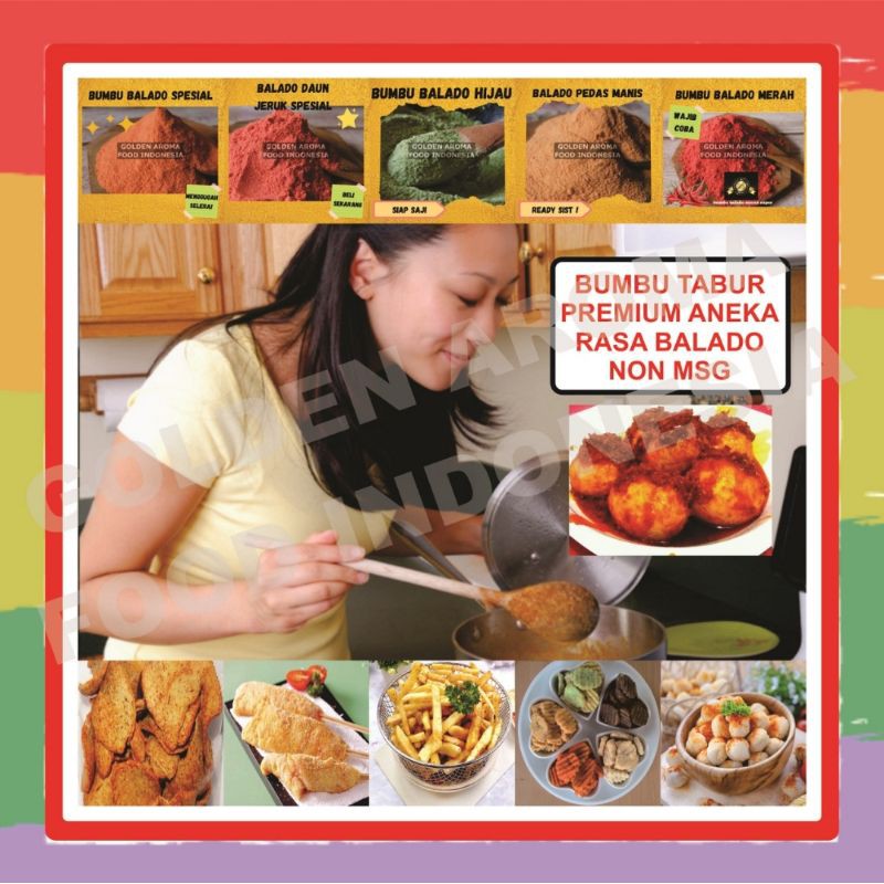 Jual Aneka Bubuk Bumbu Tabur Balado Non MSG 1kg Perasa Keripik Berbagai ...