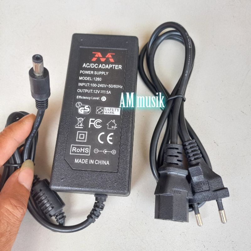 Jual ADAPTOR AC/DC 1260 12V-5A ADAPTOR UNIVERSAL | Shopee Indonesia