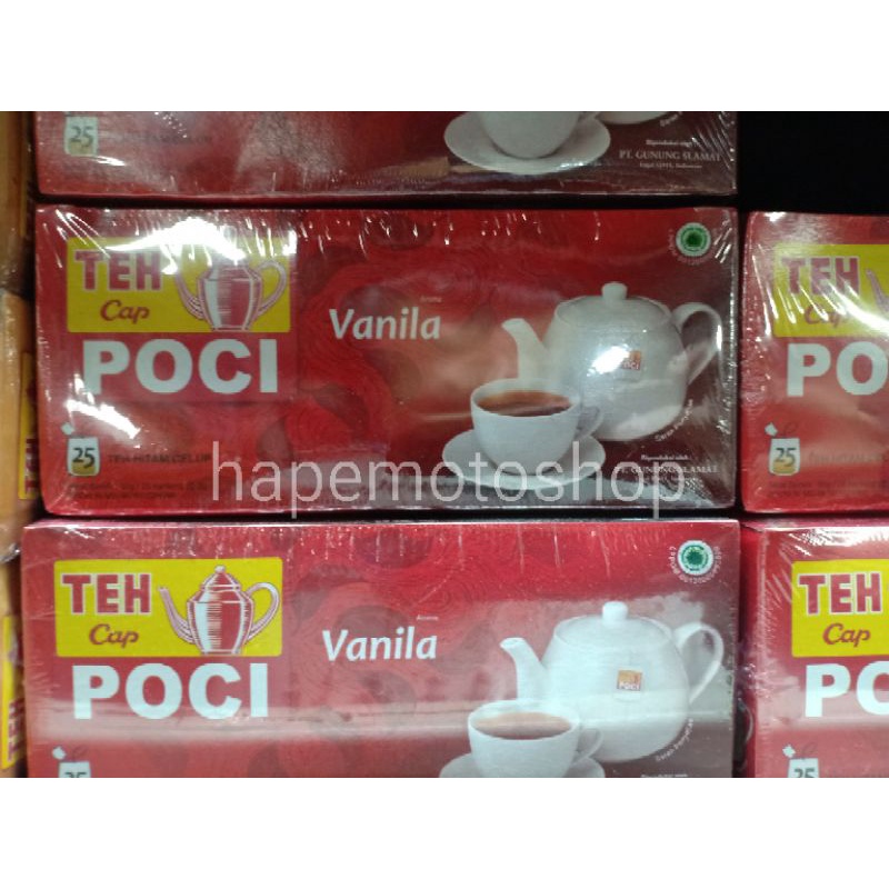 Jual Teh Celup Cap Poci Wangi Vanilla 25 Bags Teh Poci Tea Bag Shopee Indonesia 1075