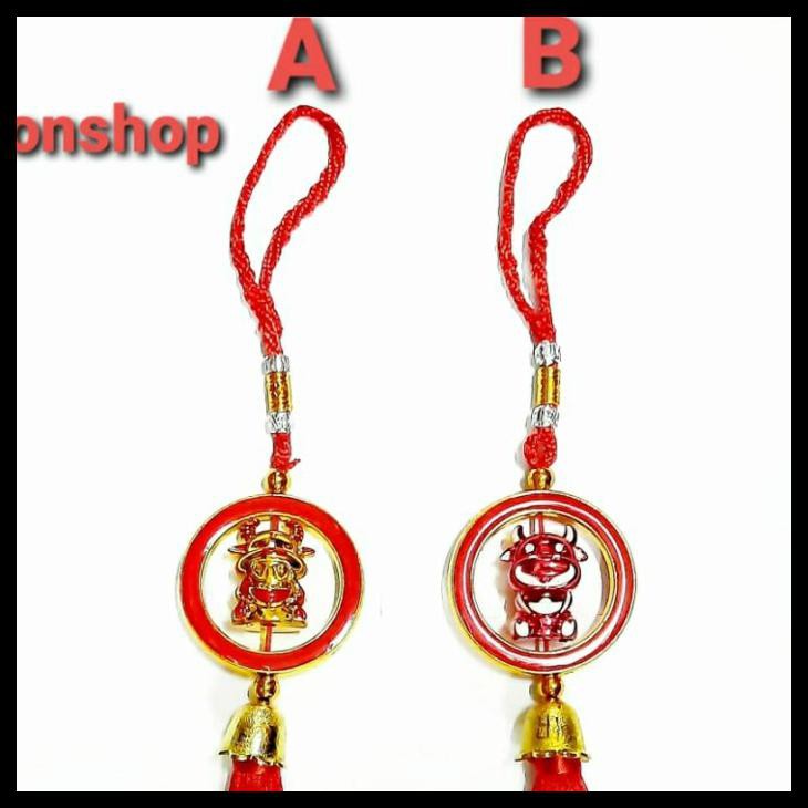 Jual JUAL MURAH Gantungan Hoki Fu Lingkar Kerbau Emas Tali Merah Knot ...