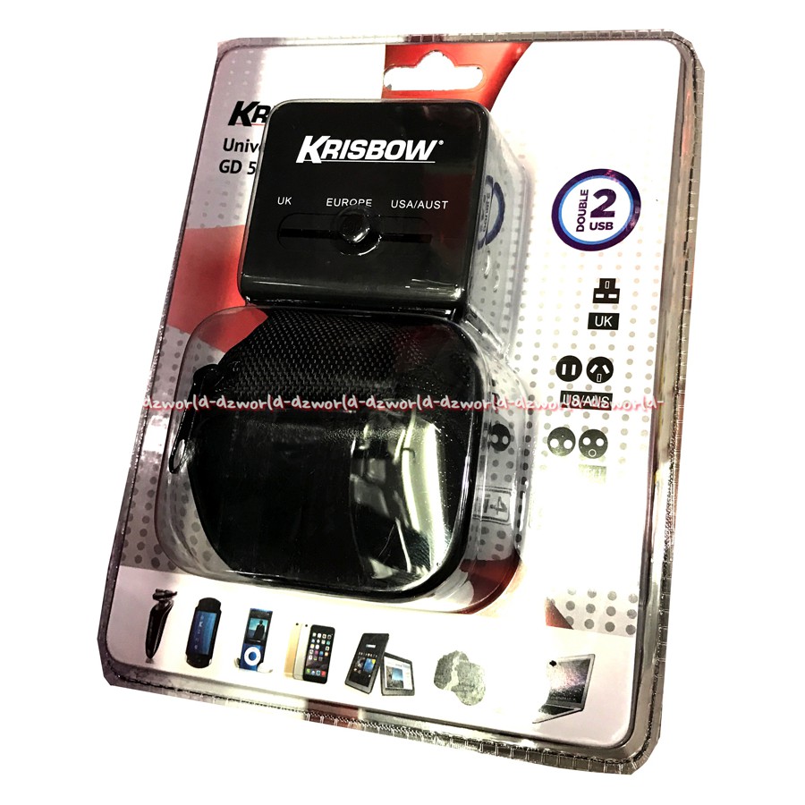 Jual Krisbow Universal Charger USB International adaptor listrik untuk ...