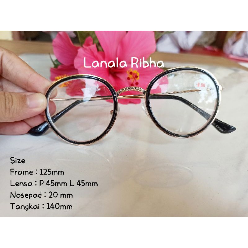 Jual KACAMATA frame + lensa MINUS 954 BLACK VINTAGE BESI KOMBINASI ...
