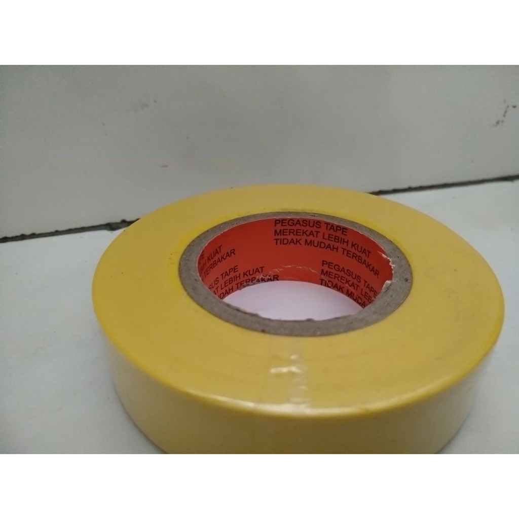 Jual PITA PVC ISOLASI LISTRIK PEGASUS KUNING 18 MM X 20 METER SOLATIP