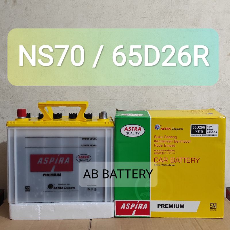 Jual Aki Mobil NS70 [65D26R] ASPIRA ASTRA | Shopee Indonesia