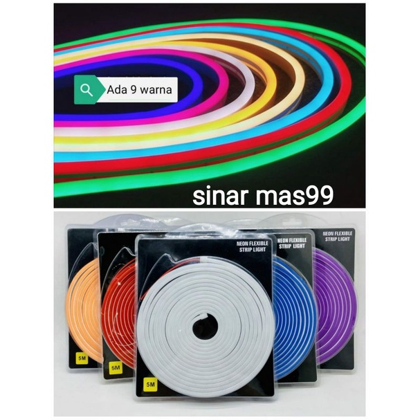 Jual Lampu Neon Flex Led Selang Flexible Sign 12 Volt 5 Meter Full