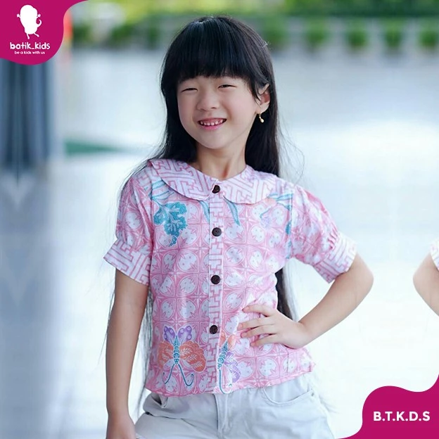 Blus Batik Pink Soft 