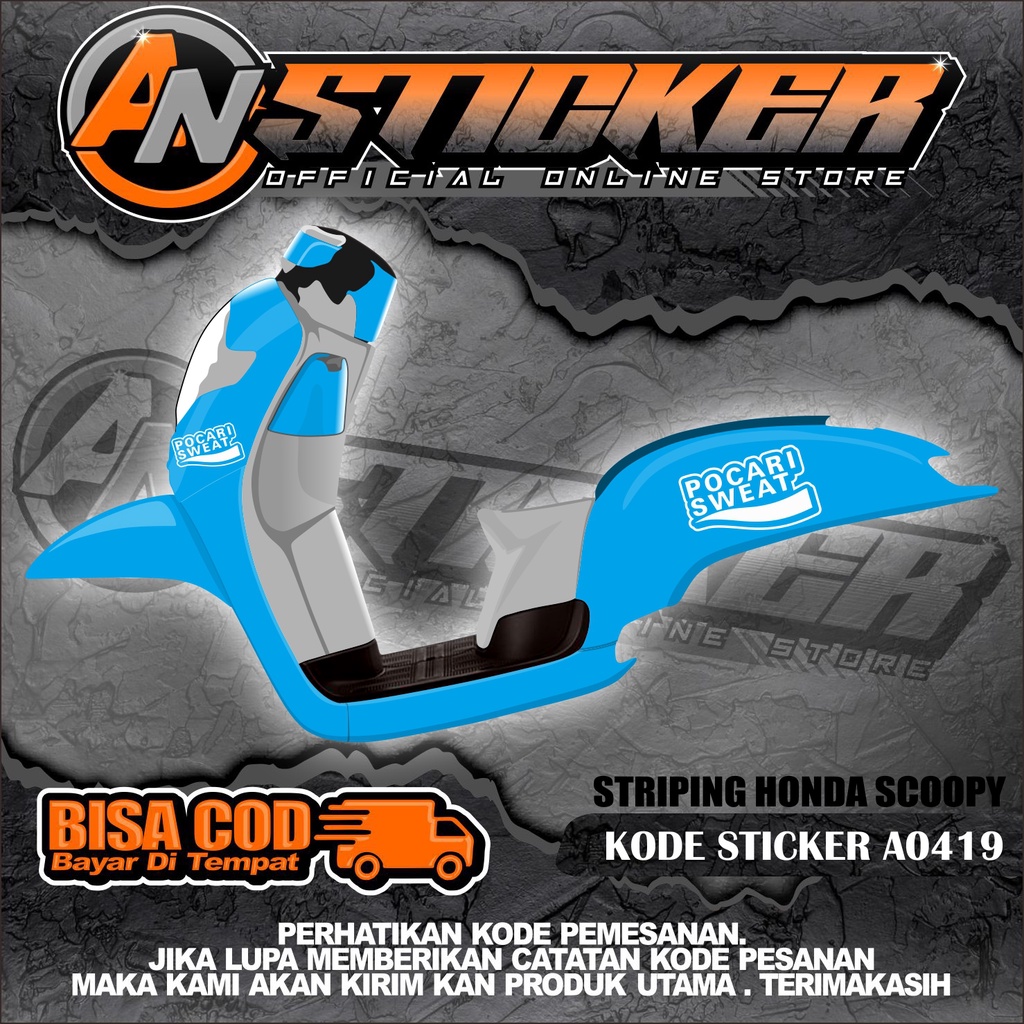 Jual STICKER SCOOPY LOGO POCARI SUDAH LAMINASI | Shopee Indonesia