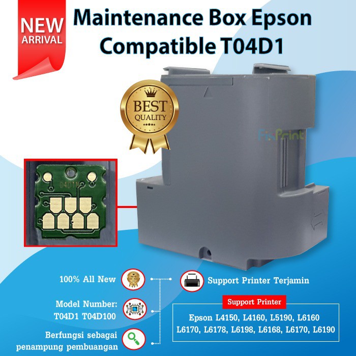 Jual Maintenance Box Epson T04D1 T04D100 Chip Reset Waste Printer L4260 ...