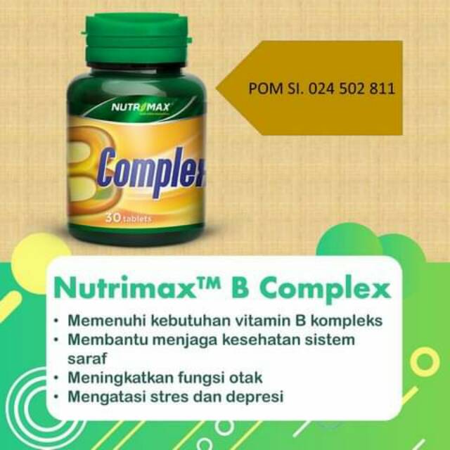 Jual Nutrimax B Complex Nutrisi Untuk Otak Dan Sistem Syaraf Shopee