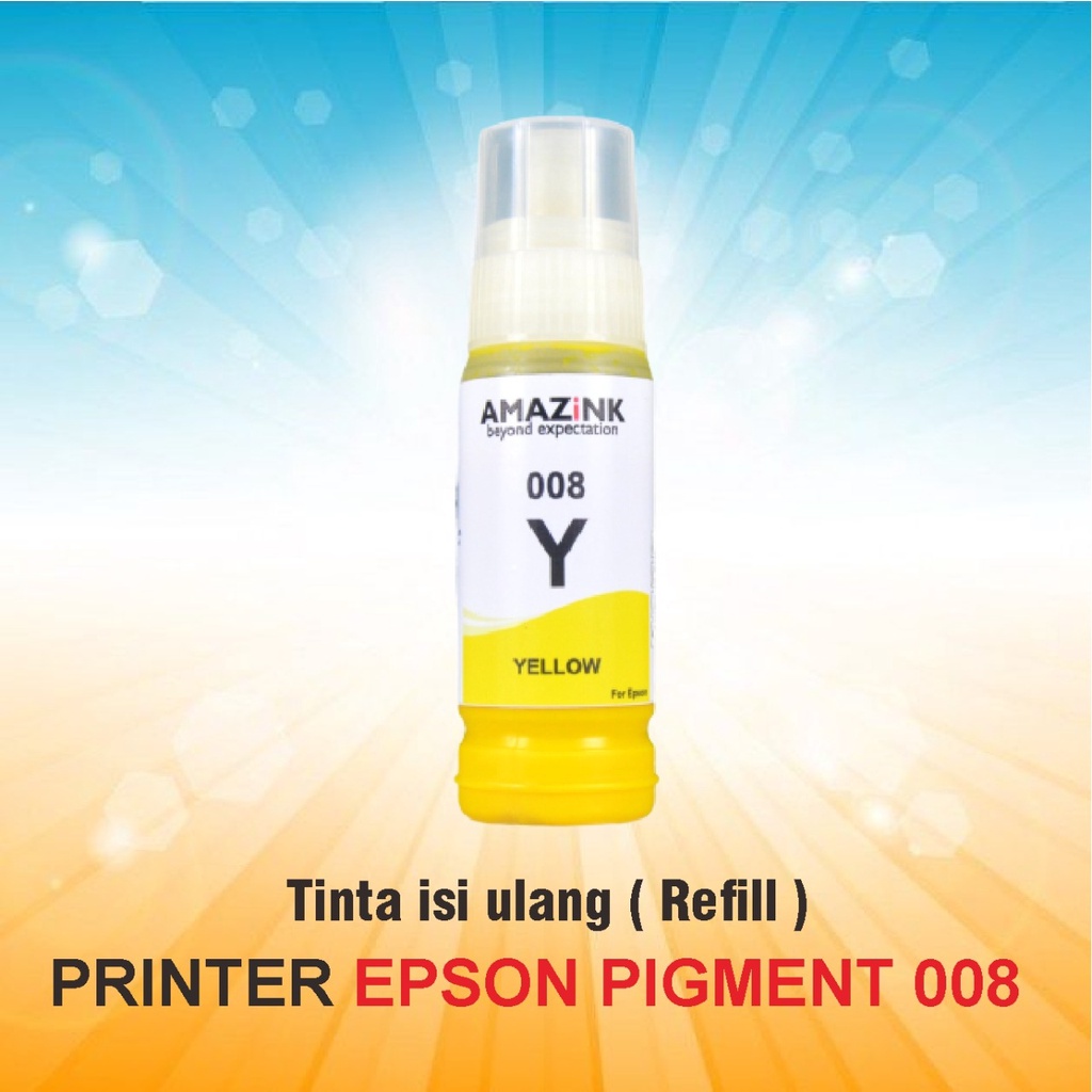 Jual Tinta isi ulang/Refill Printer Epson PIGMENT 008 warna YELLOW