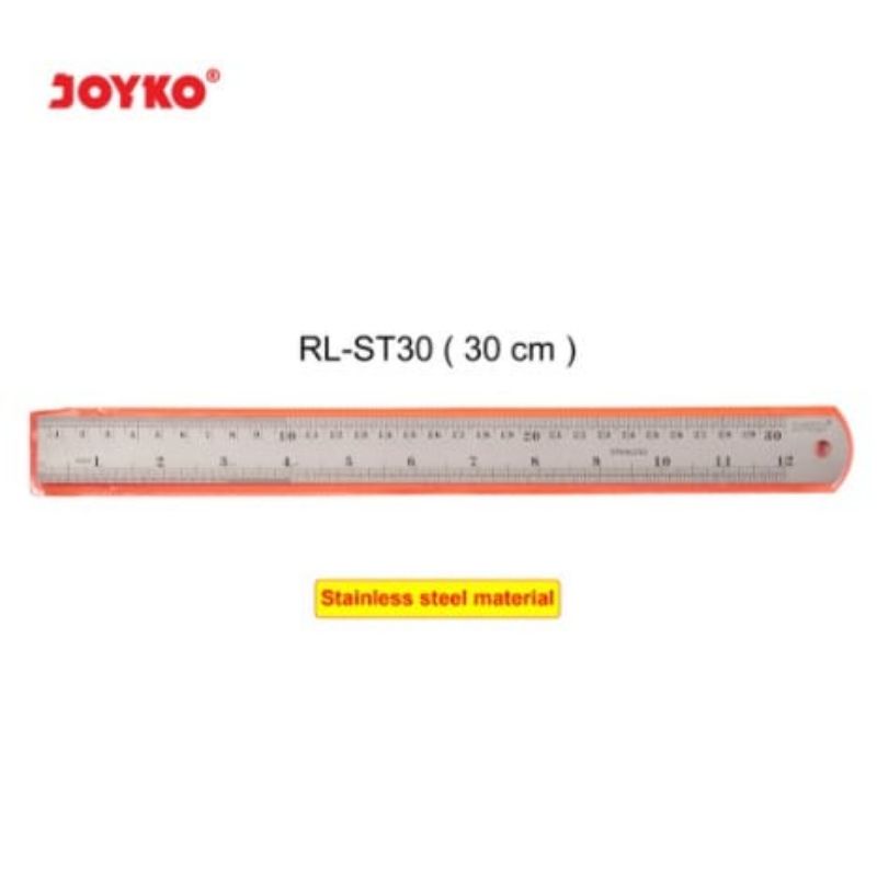 Jual Penggaris Besi Joyko Cm Mistar Cm Ruler Joyko Penggaris Stainless Steel Shopee