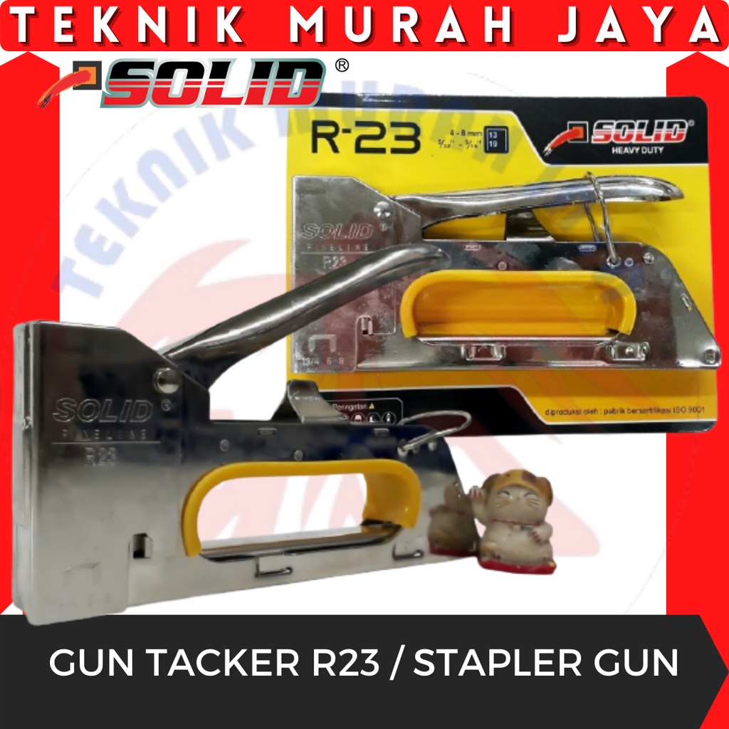 Jual SOLID R23 Staples Manual Gun Paku Tembak Staple Hand Tacker Gun ...