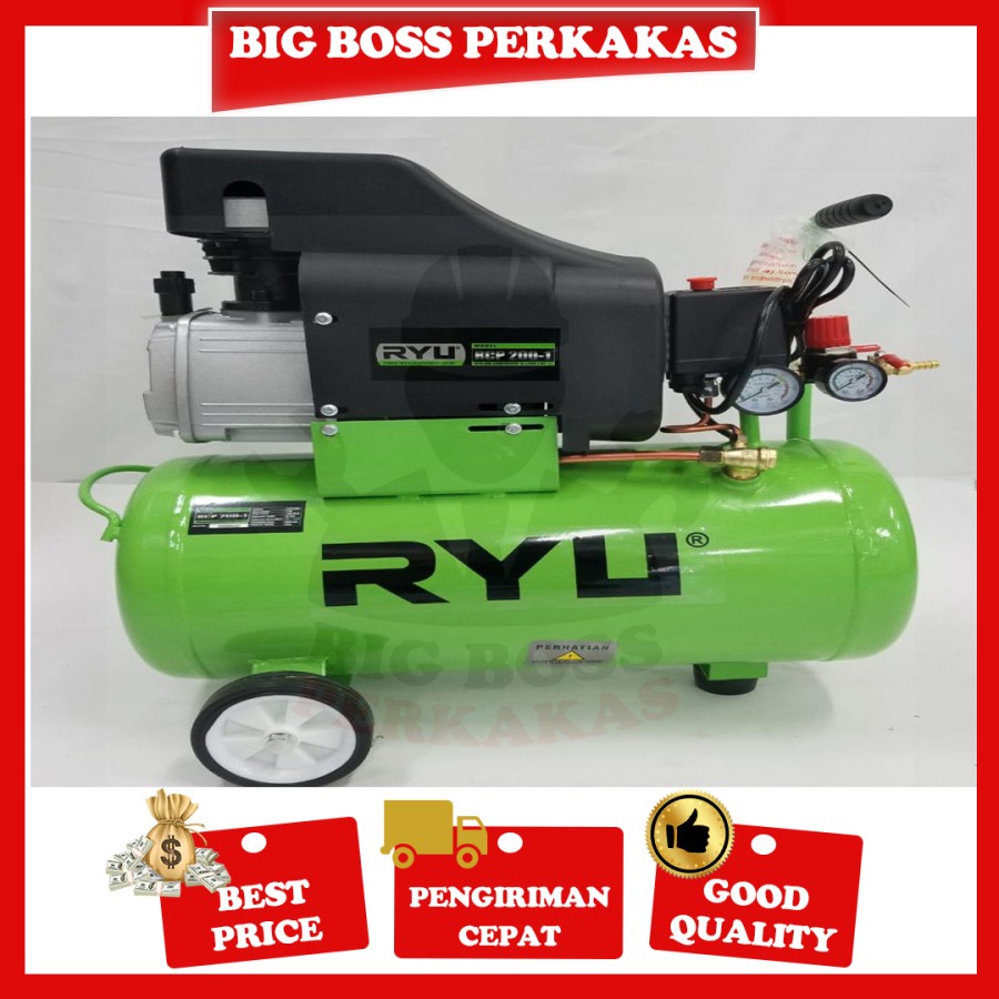 Jual RYU RCP200-1 RCP 200-1 Kompresor 2 HP 2HP 35 Liter Portable ...