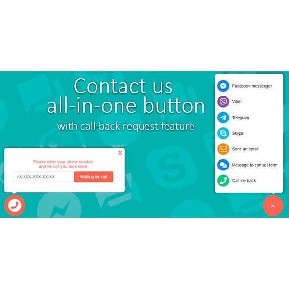 Jual Contact us all-in-one button with callback request feature - GPL ...