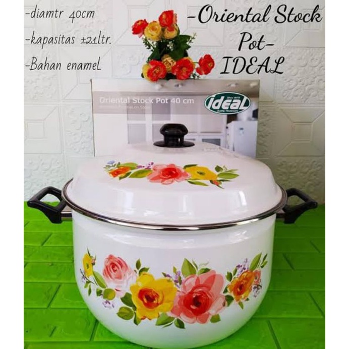 Jual Panci Oriental Stock Pot Cm Ideal Kedawung Liter Por Inicelain Enamel On Steel