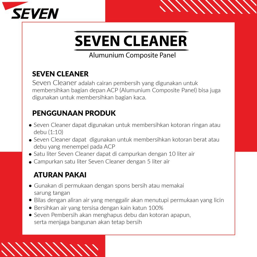 Jual Seven Cleaner /Pembersih ACP MARKS SEVEN PVDF Surabaya | Shopee ...