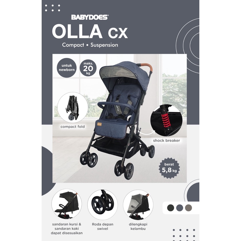 Jual Stroller Cabin Size Olla Cx Babydoes Lipat Kecil Bisa Masuk Pesawat Harga Pabrik Shopee Indonesia