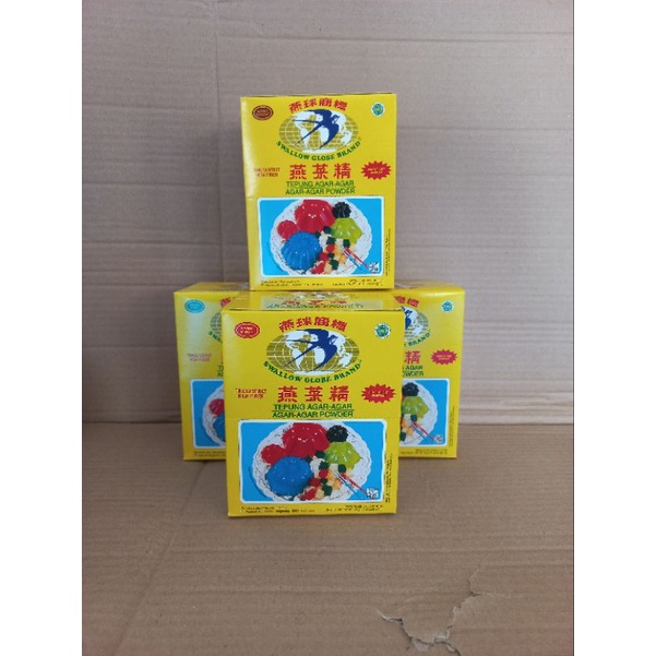 Jual Agar agar swallow globe brand 1box isi 12sachets | agar swallow