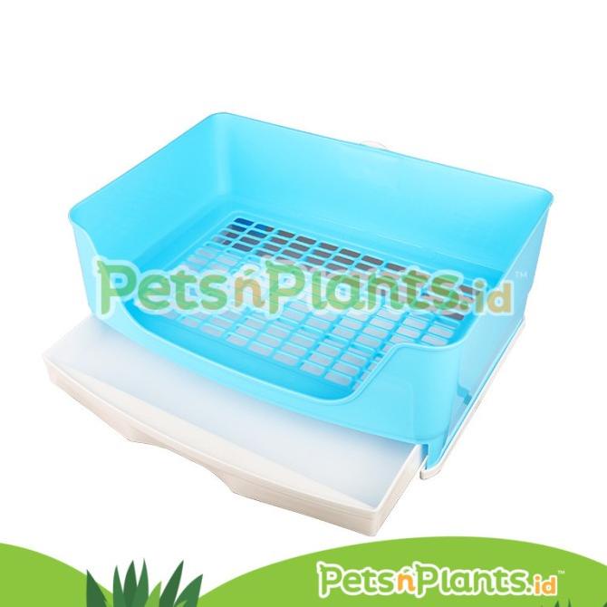 Jual Pet Litter Toilet Kelinci Potty Box Pakai Tray Mudah Dibersihkan