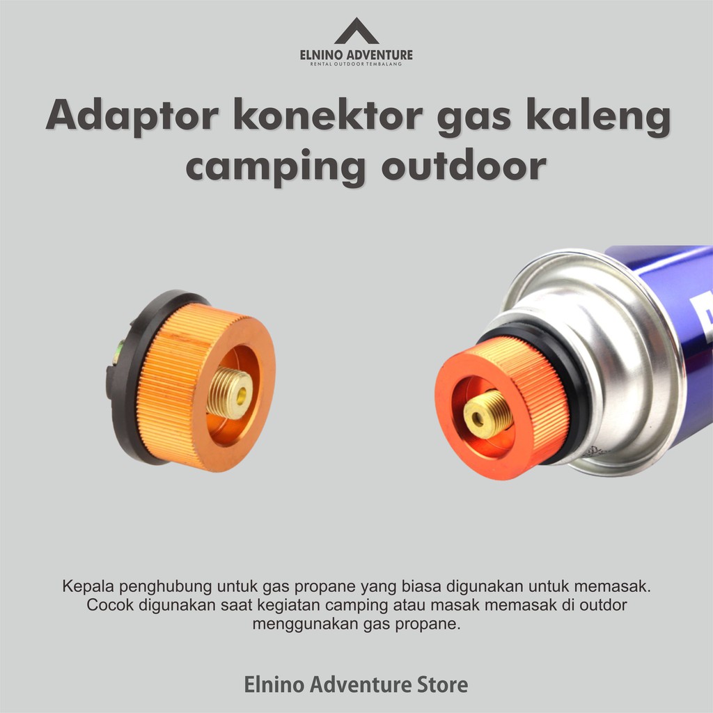 Jual Adaptor konektor gas kaleng camping outdoor / Adapter Gas