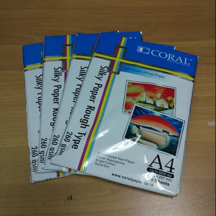 Jual Kertas Photo Coral Silky A4-260 Gr 1Pack 20 Sheet | Shopee Indonesia