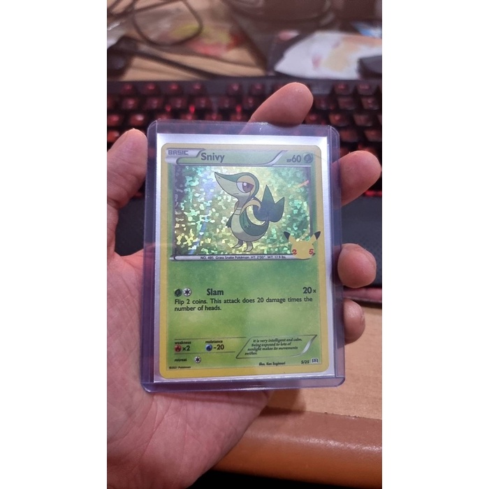 snivy pokemon card mcdonalds McDonald's Collection 2021 Snivy Confetti Holo 5 PSA 9
