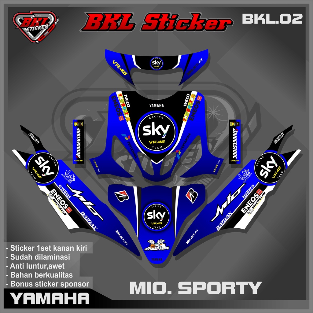 Jual Stiker Striping DECAL Variasi Lis MIO SPORTY Full Body Desain ...